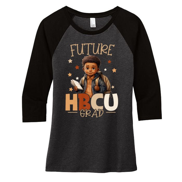 Future Hbcu Graduate Afro Black Boy College Graduation Women's Tri-Blend 3/4-Sleeve Raglan Shirt