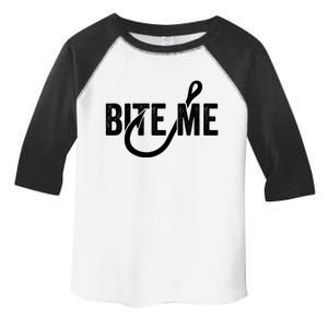 Funnyfish Hook Graphic Fishing Gift For Dad Bite Me Gift Toddler Fine Jersey T-Shirt