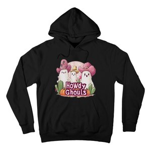 Funny Howdy Ghouls Ghost Halloween Spooky Team Hoodie