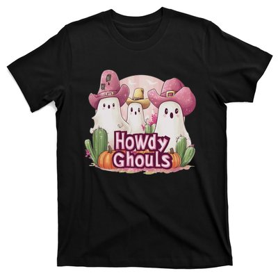 Funny Howdy Ghouls Ghost Halloween Spooky Team T-Shirt