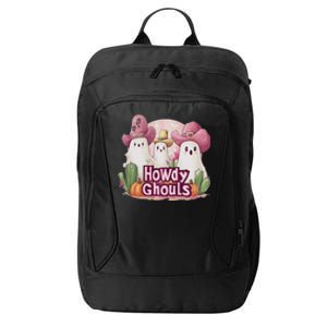 Funny Howdy Ghouls Ghost Halloween Spooky Team City Backpack