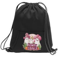 Funny Howdy Ghouls Ghost Halloween Spooky Team Sweatshirt Cinch Pack Bag