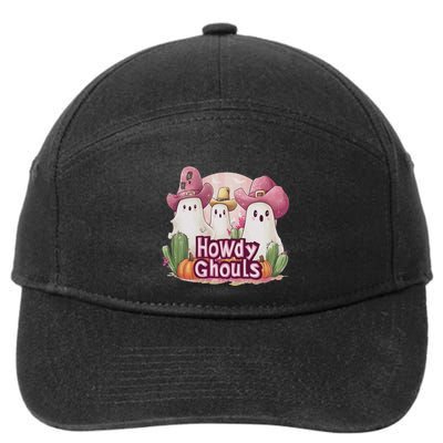 Funny Howdy Ghouls Ghost Halloween Spooky Team 7-Panel Snapback Hat