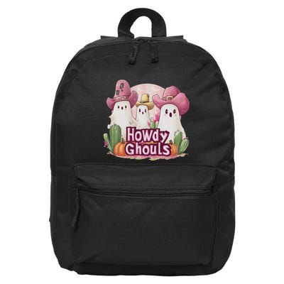 Funny Howdy Ghouls Ghost Halloween Spooky Team 16 in Basic Backpack