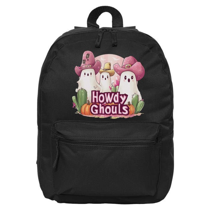 Funny Howdy Ghouls Ghost Halloween Spooky Team 16 in Basic Backpack