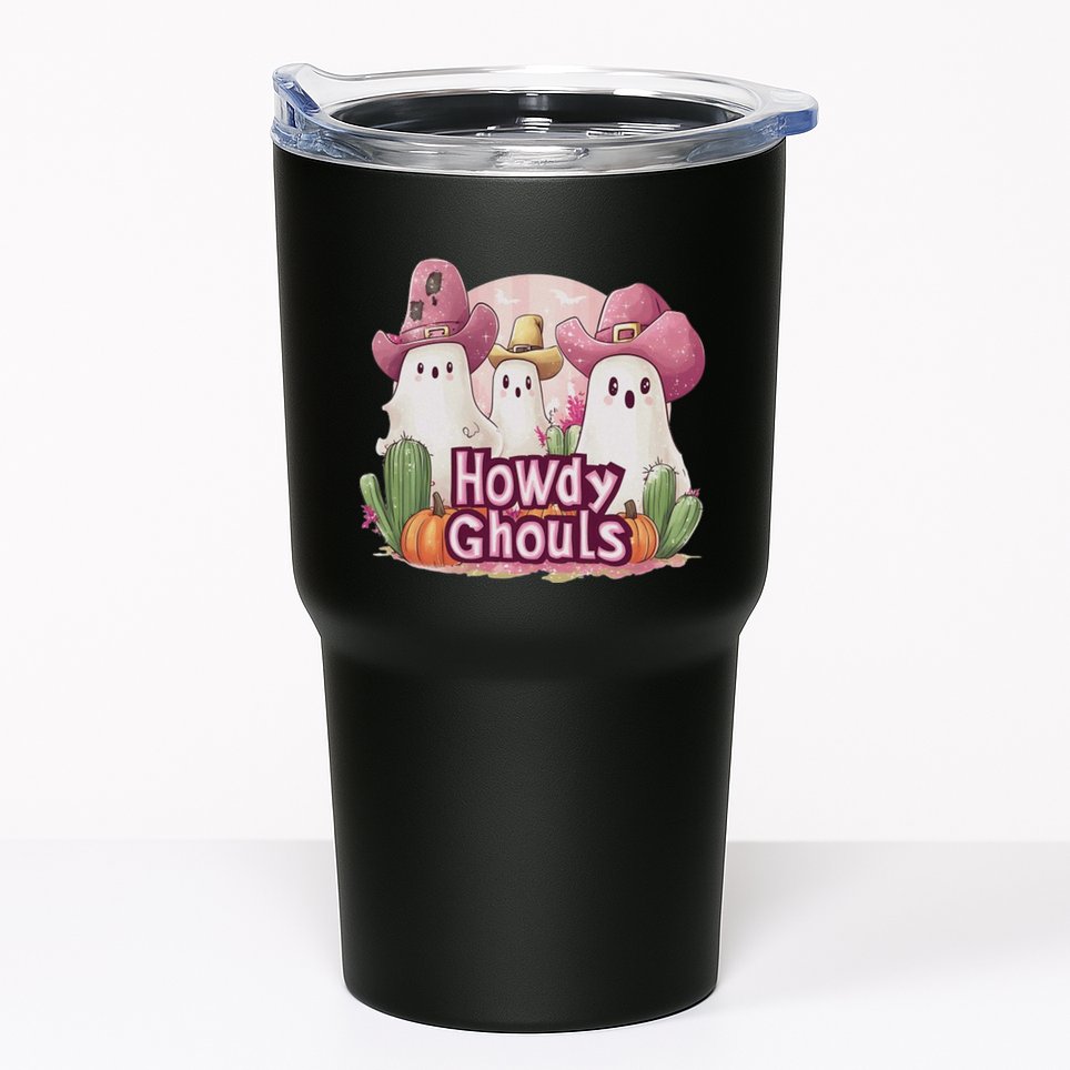 Funny Howdy Ghouls Ghost Halloween Spooky Team Tumbler