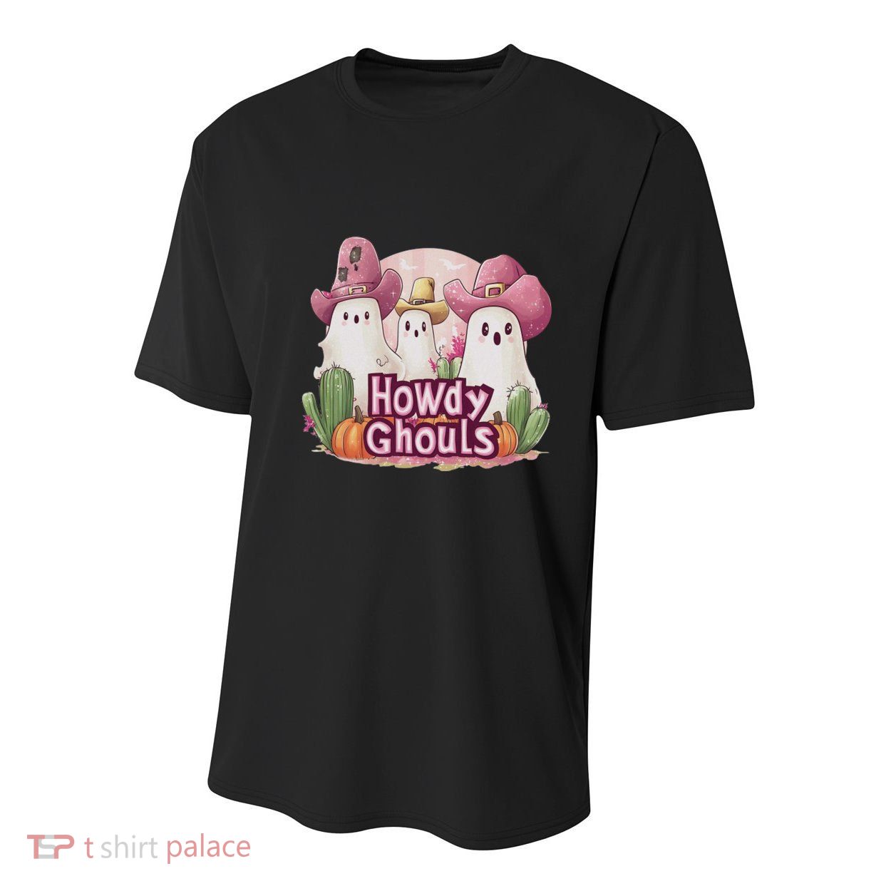 Funny Howdy Ghouls Ghost Halloween Spooky Team Youth Performance Sprint T-Shirt