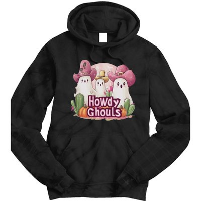 Funny Howdy Ghouls Ghost Halloween Spooky Team Tie Dye Hoodie