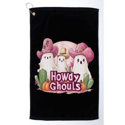 Funny Howdy Ghouls Ghost Halloween Spooky Team Golf Towel