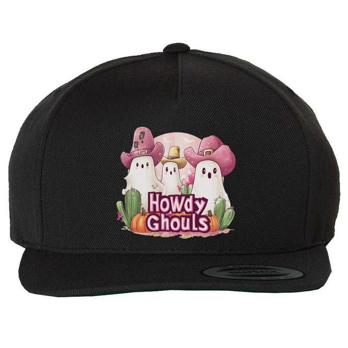 Funny Howdy Ghouls Ghost Halloween Spooky Team Wool Snapback Cap