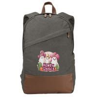 Funny Howdy Ghouls Ghost Halloween Spooky Team Cotton Canvas Backpack