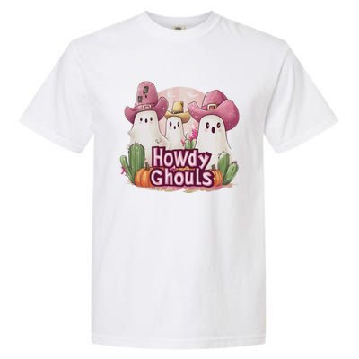 Funny Howdy Ghouls Ghost Halloween Spooky Team Garment-Dyed Heavyweight T-Shirt