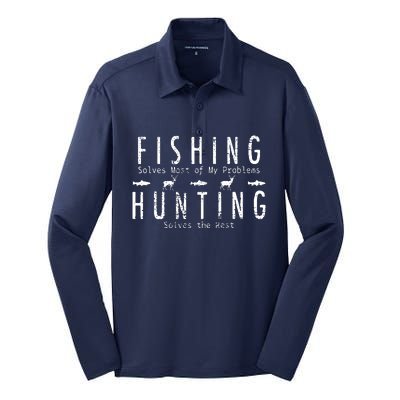 Fishing Hunting Gift Hunt Silk Touch Performance Long Sleeve Polo