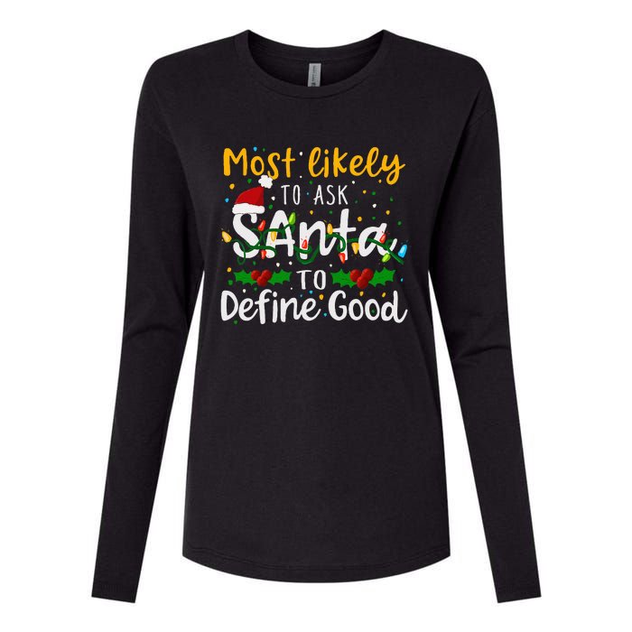 Festive Holiday Gift for the Curious and Jolly Womens Cotton Relaxed Long Sleeve T-Shirt