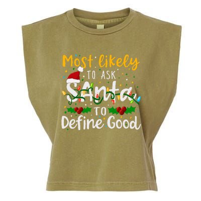 Festive Holiday Gift for the Curious and Jolly Garment-Dyed Women's Muscle Tee