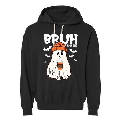 Funny Halloween Ghost Bruh I Mean Boo Garment-Dyed Fleece Hoodie