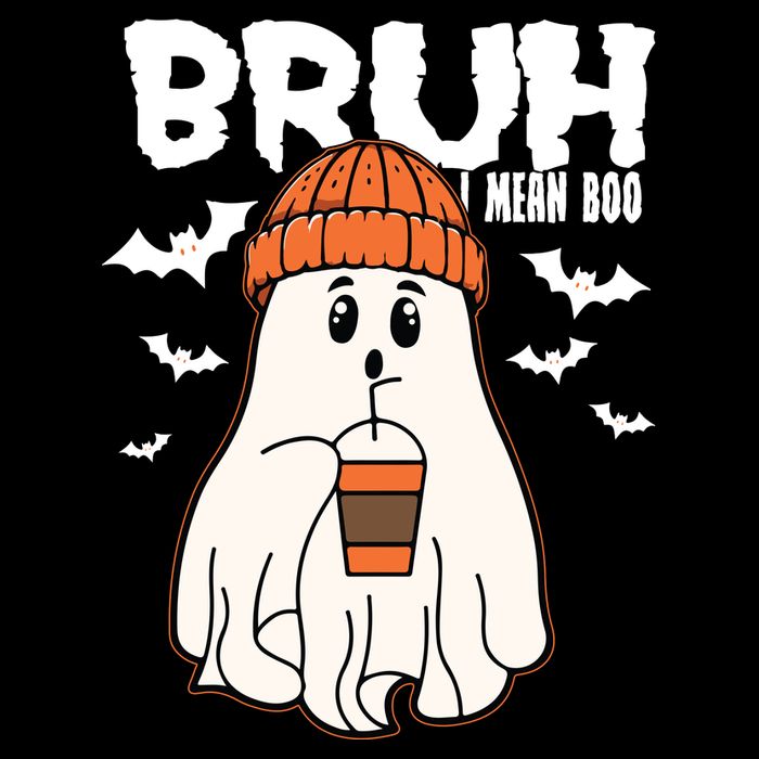 Funny Halloween Ghost Bruh I Mean Boo Apron