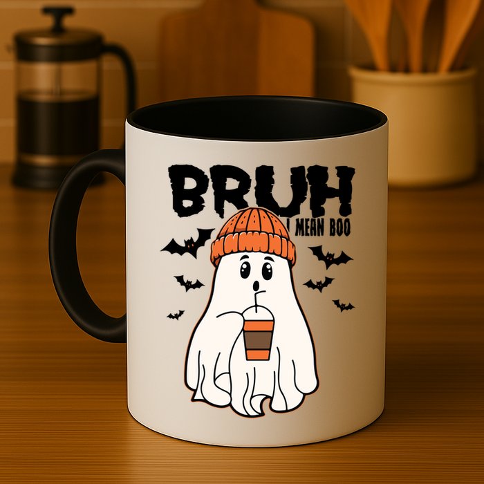 Funny Halloween Ghost Bruh I Mean Boo Mug