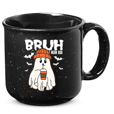 Funny Halloween Ghost Bruh I Mean Boo 15oz Campfire Ceramic Mug