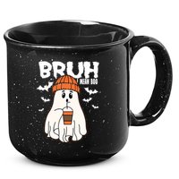 Funny Halloween Ghost Bruh I Mean Boo 15oz Campfire Ceramic Mug