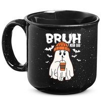 Funny Halloween Ghost Bruh I Mean Boo 15oz Campfire Ceramic Mug