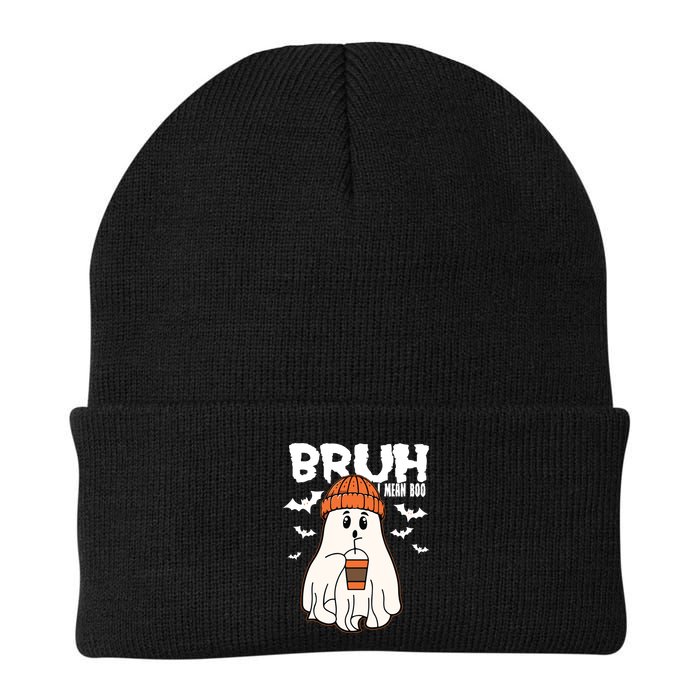 Funny Halloween Ghost Bruh I Mean Boo Beanie