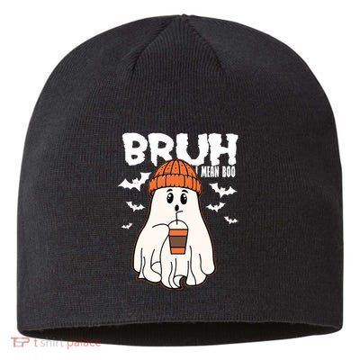 Funny Halloween Ghost Bruh I Mean Boo Sustainable Beanie