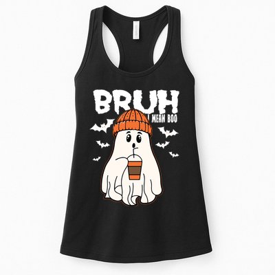 Funny Halloween Ghost Bruh I Mean Boo Womens Tank Top