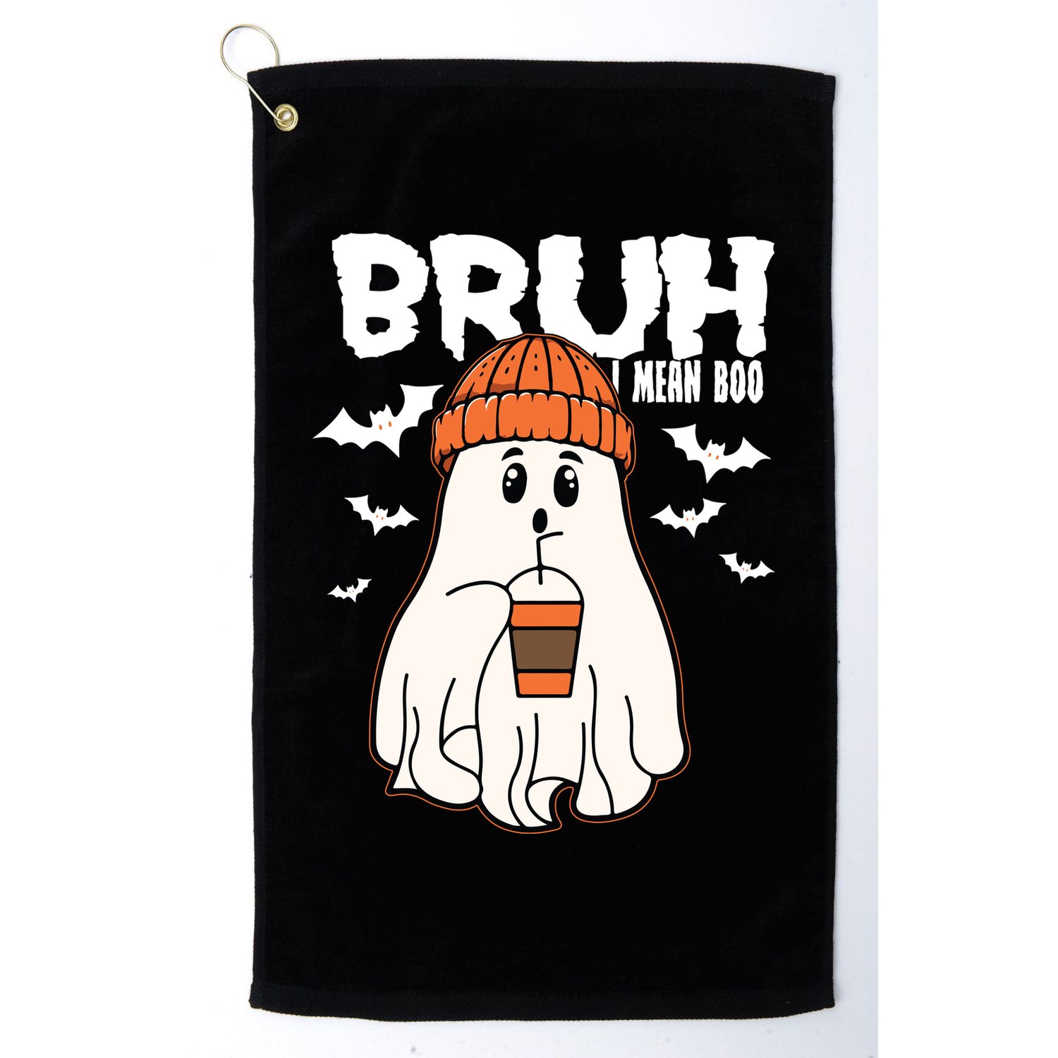 Funny Halloween Ghost Bruh I Mean Boo Golf Towel