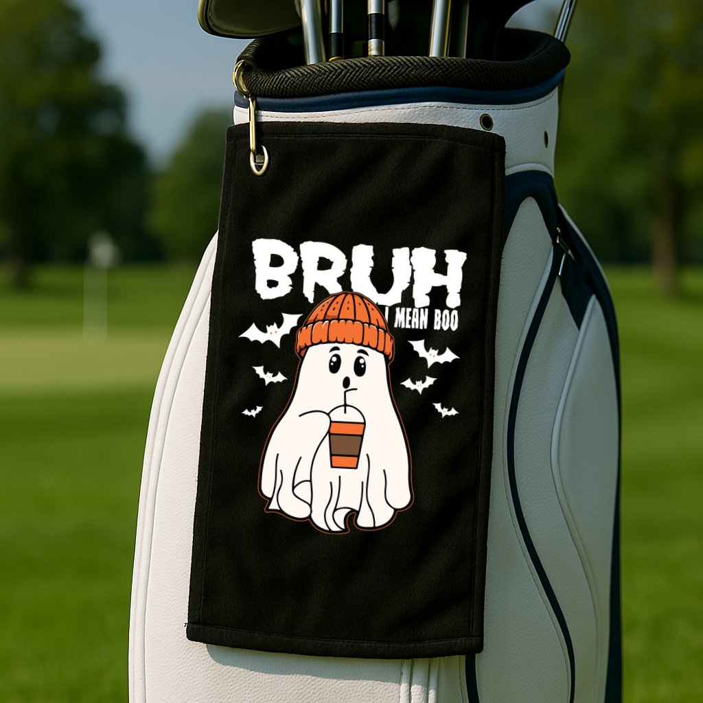 Funny Halloween Ghost Bruh I Mean Boo Golf Towel