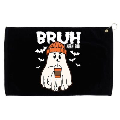 Funny Halloween Ghost Bruh I Mean Boo Grommeted Golf Towel