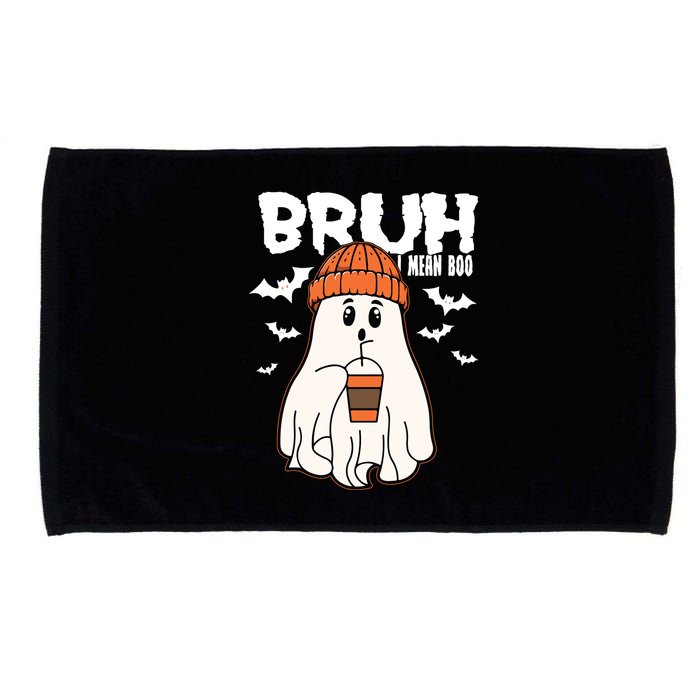 Funny Halloween Ghost Bruh I Mean Boo Microfiber Hand Towel