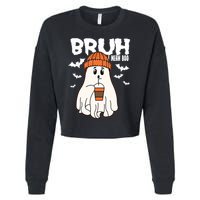 Funny Halloween Ghost Bruh I Mean Boo Cropped Pullover Crew