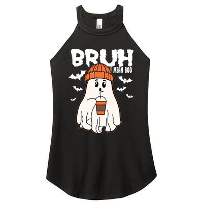 Funny Halloween Ghost Bruh I Mean Boo Women's Perfect Tri Rocker Tank