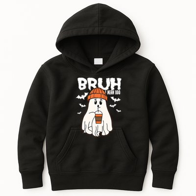 Funny Halloween Ghost Bruh I Mean Boo Kids Hoodie