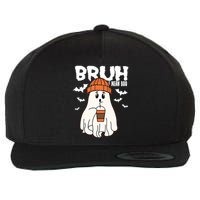 Funny Halloween Ghost Bruh I Mean Boo Wool Snapback Cap