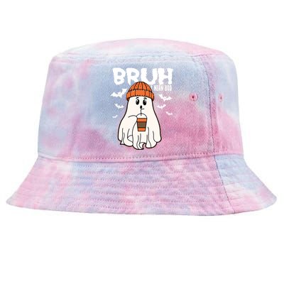 Funny Halloween Ghost Bruh I Mean Boo Tie-Dyed Bucket Hat