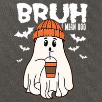 Funny Halloween Ghost Bruh I Mean Boo Cotton Canvas Backpack