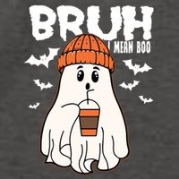 Funny Halloween Ghost Bruh I Mean Boo Vector Backpack
