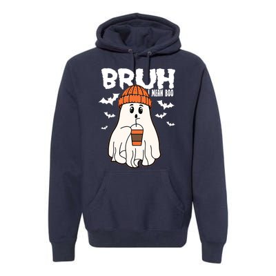 Funny Halloween Ghost Bruh I Mean Boo Premium Hoodie