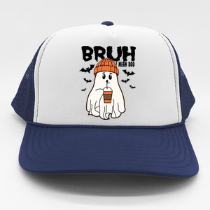 Funny Halloween Ghost Bruh I Mean Boo Trucker Hat