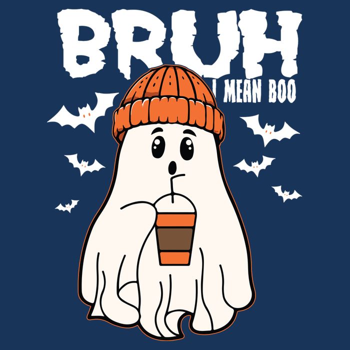 Funny Halloween Ghost Bruh I Mean Boo Infant Baby Jersey Bodysuit