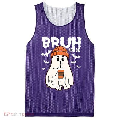 Funny Halloween Ghost Bruh I Mean Boo Mesh Reversible Basketball Jersey Tank