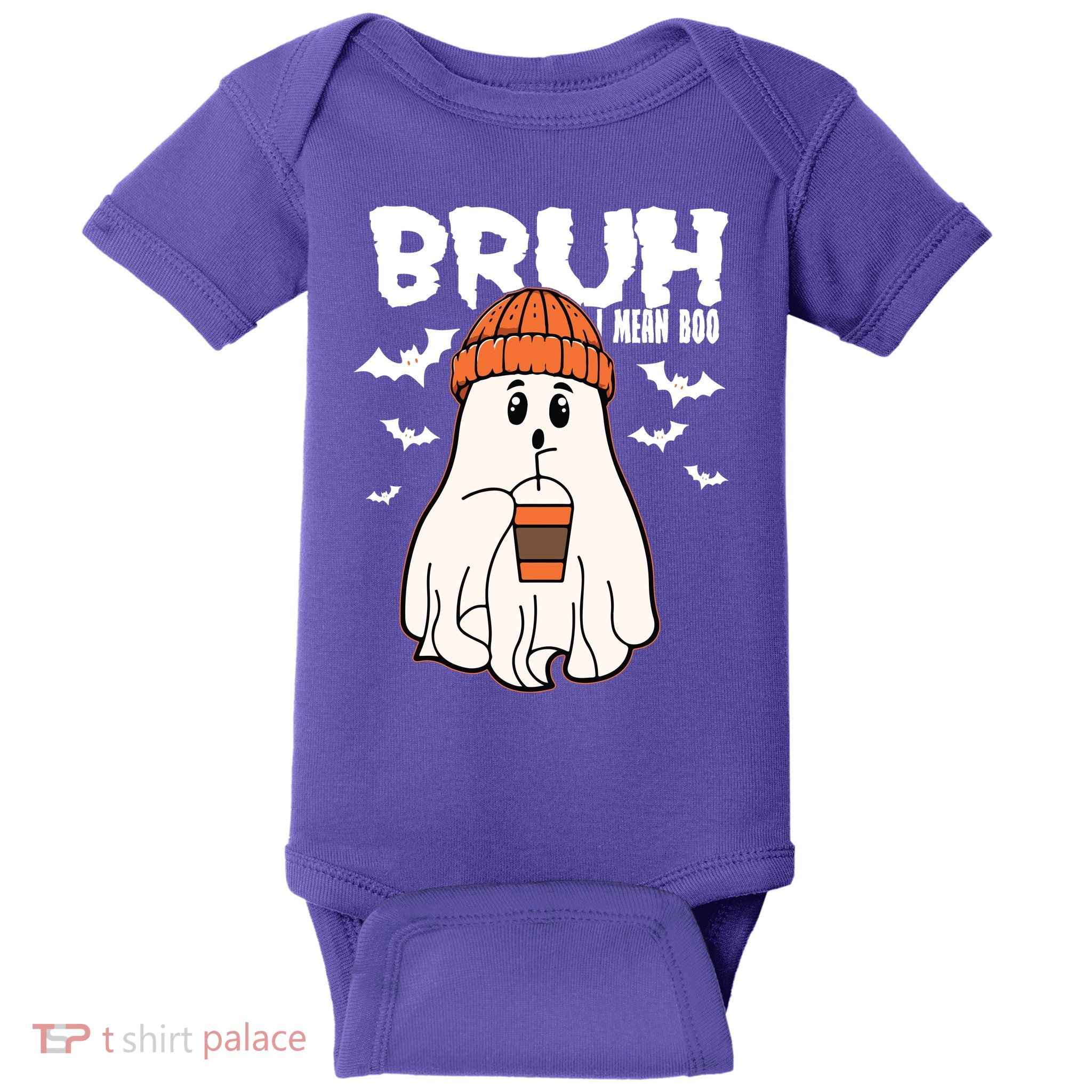 Funny Halloween Ghost Bruh I Mean Boo Baby Bodysuit