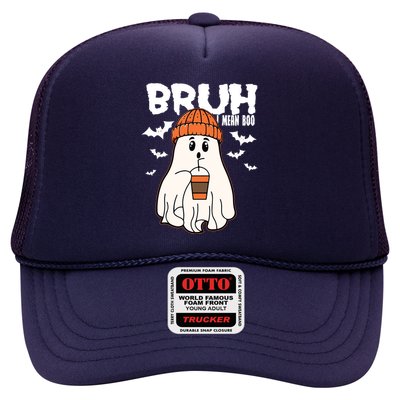 Funny Halloween Ghost Bruh I Mean Boo Trucker Hat