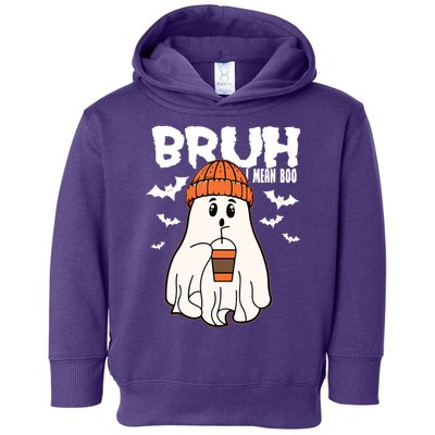 Funny Halloween Ghost Bruh I Mean Boo Toddler Hoodie
