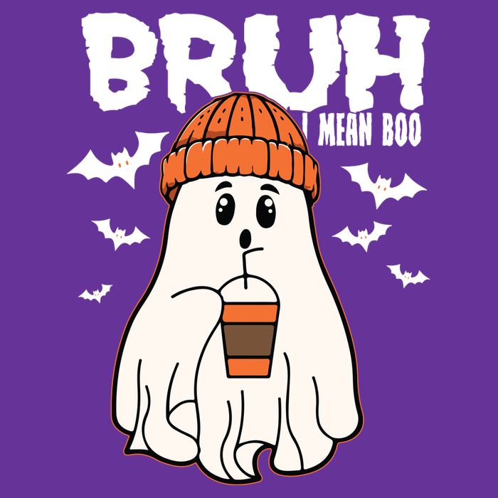 Funny Halloween Ghost Bruh I Mean Boo Toddler T-Shirt