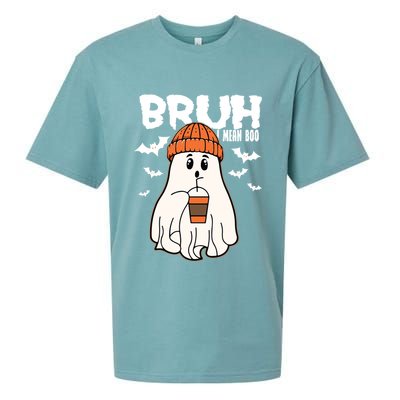Funny Halloween Ghost Bruh I Mean Boo Sueded Cloud Jersey T-Shirt