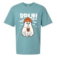 Funny Halloween Ghost Bruh I Mean Boo Sueded Cloud Jersey T-Shirt