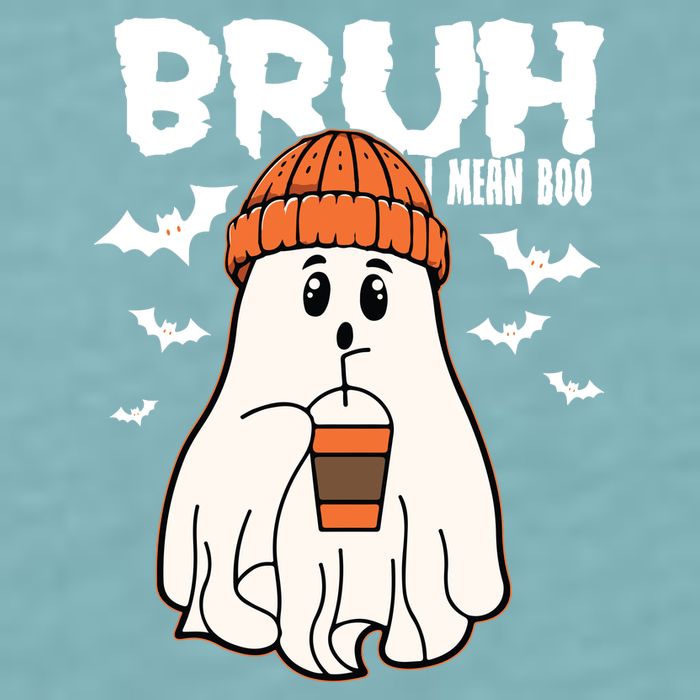 Funny Halloween Ghost Bruh I Mean Boo Sueded Cloud Jersey T-Shirt